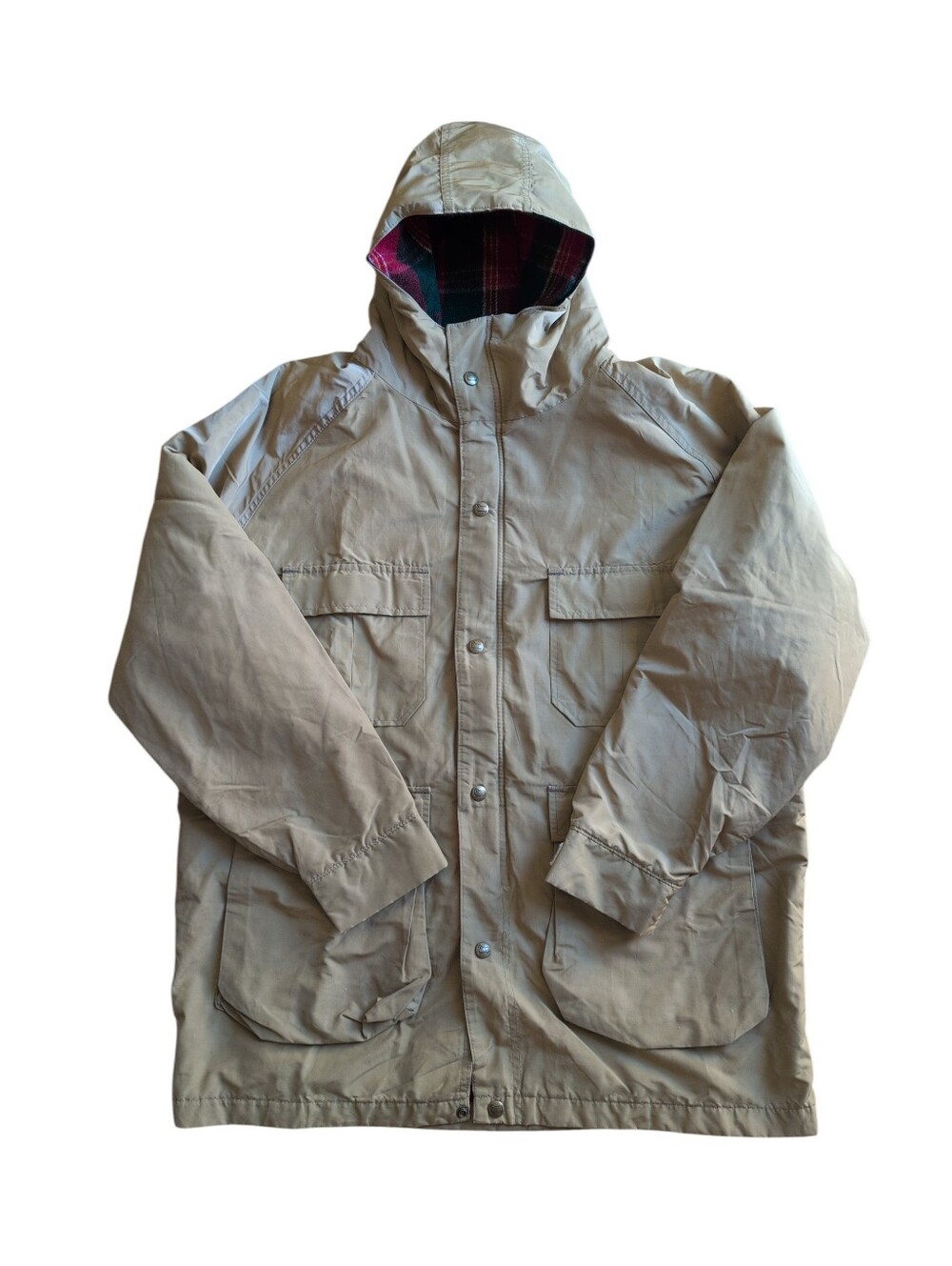 Woolrich Jacket, Vintage Bard Work Field Chore Khaki Coat, Hood Wool, See Desc